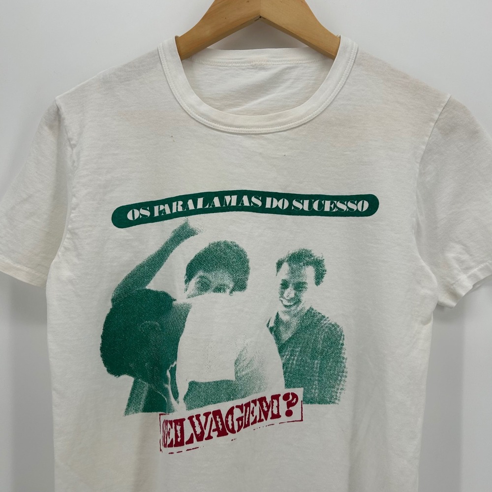 1986 Os Paralamas do Sucesso Selvagem Album T-Shirt White Single Stitch Small